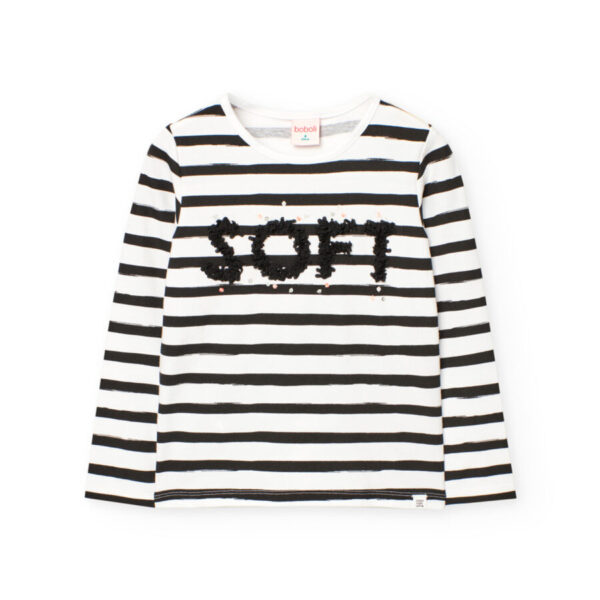 Camiseta punto listada de niña -BCI