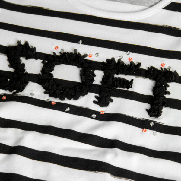 Camiseta punto listada de niña -BCI