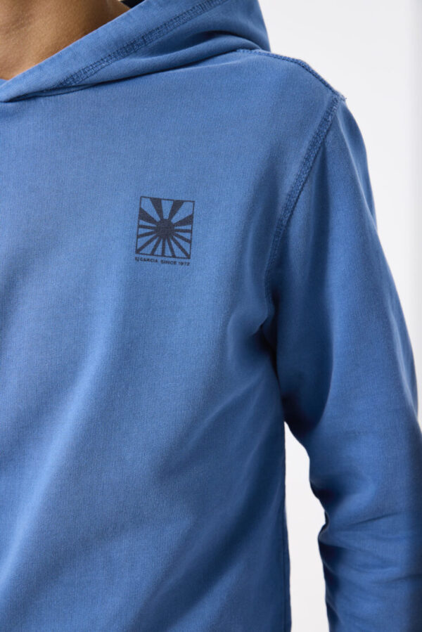 Sudadera con capucha azul Garcia Jeans