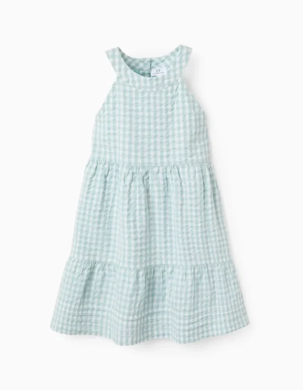 Vestido Vichy con Textura