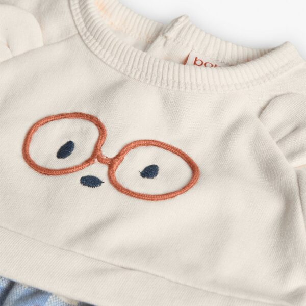 Vestido felpa combinado de bebé