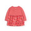 Vestido tricotosa combinado de niña