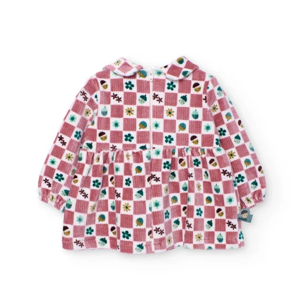 Vestido pana punto de bebé niña
