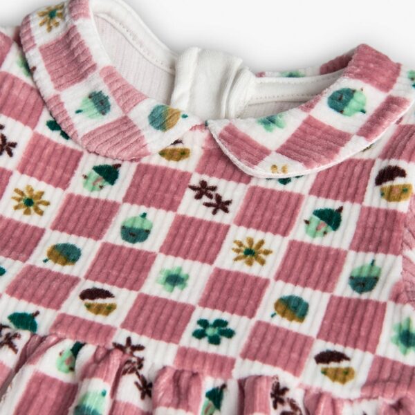 Vestido pana punto de bebé niña