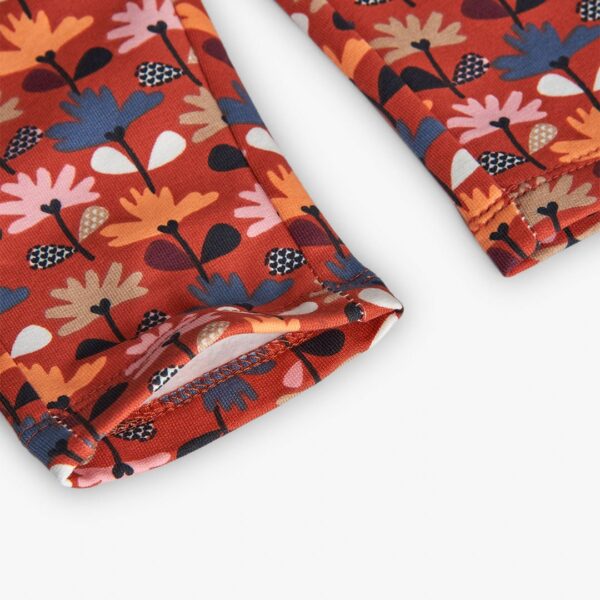 Pantalón felpa flores de bebé niña