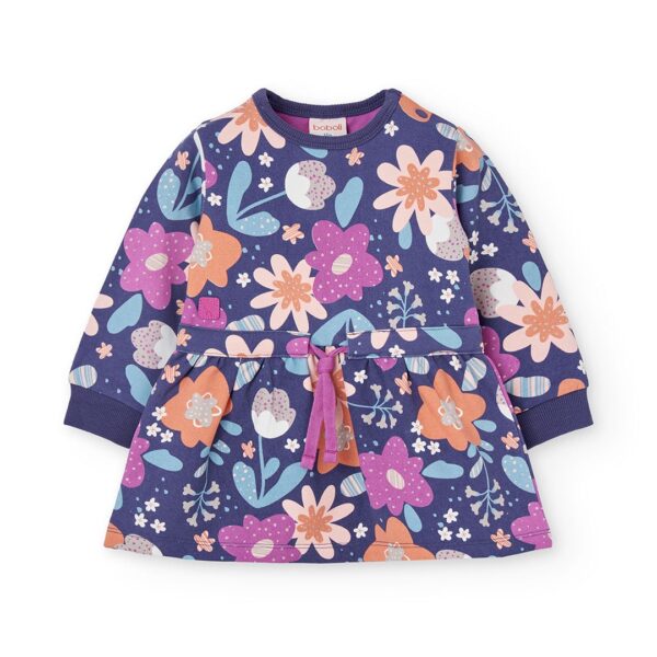Vestido felpa flores de bebé niña