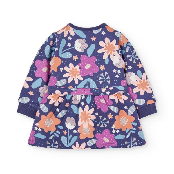 Vestido felpa flores de bebé niña