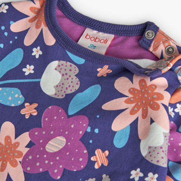 Vestido felpa flores de bebé niña