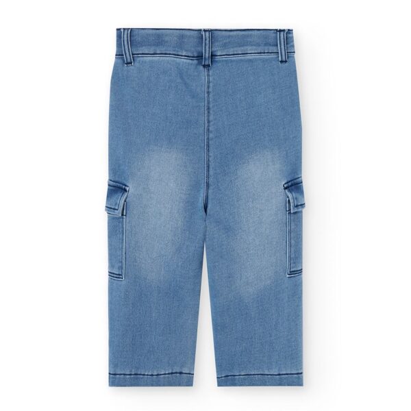 Pantalón denim punto de bebé niña