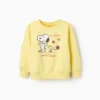31073690042-1 Sudadera de Algodón con Estampado de Snoopy para Niña, Amarillo