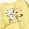 31073690042-3 Sudadera de Algodón con Estampado de Snoopy para Niña, Amarillo