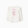 Camiseta de Algodón con Volantes para Bebé Niña 'Marie', Blanco