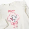 Camiseta de Algodón con Volantes para Bebé Niña 'Marie', Blanco