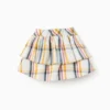 31075121021-1 Falda de Volantes de Algodón a Cuadros para Niña 'B&S', Multicolor