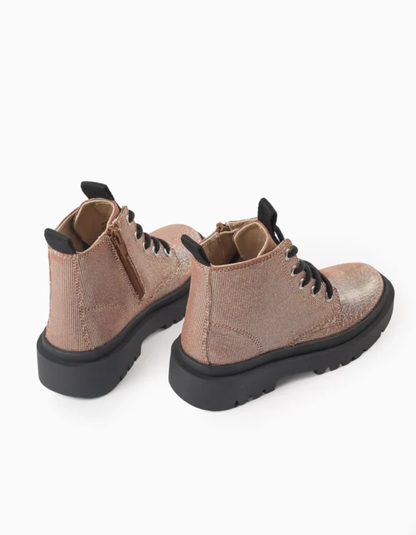 Botas con Brillo para Niña, Iridiscente/Negro
