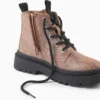 Botas con Brillo para Niña, Iridiscente/Negro