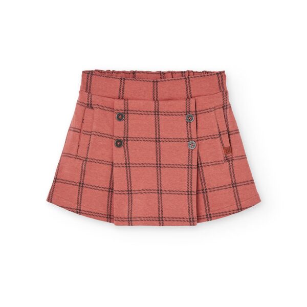 Falda punto cuadros de niña