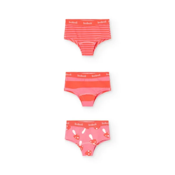 Pack 3 braguitas estampadas de niña
