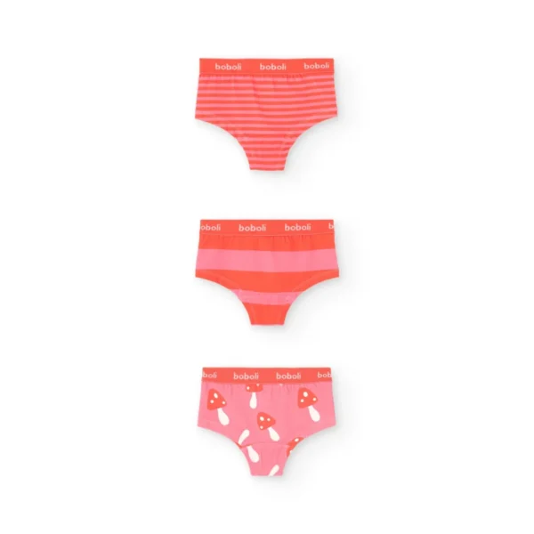 Pack 3 braguitas estampadas de niña