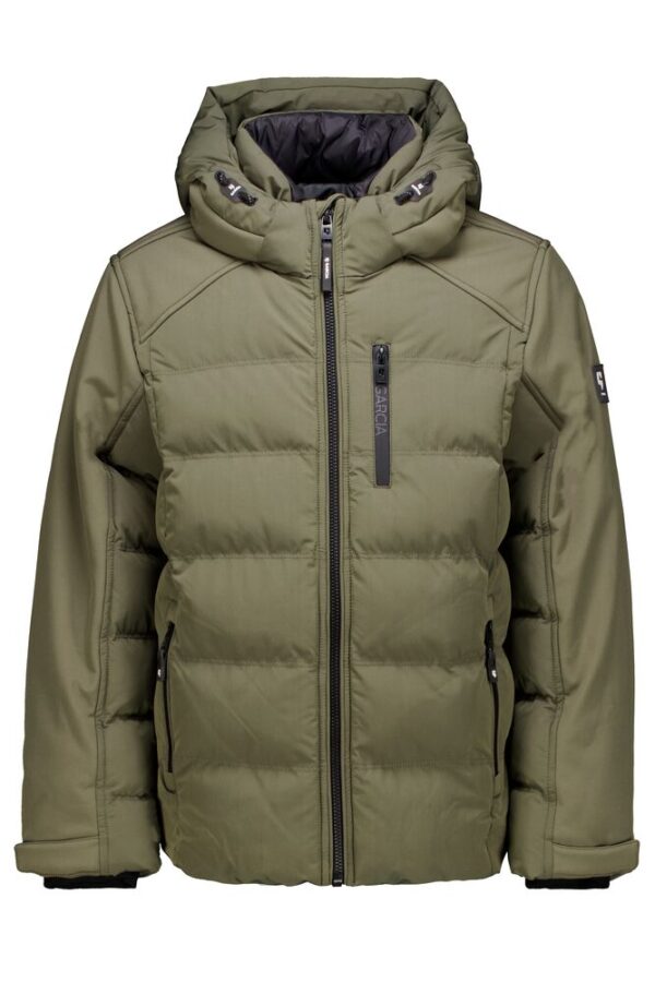 Parka acolchada softshell verde