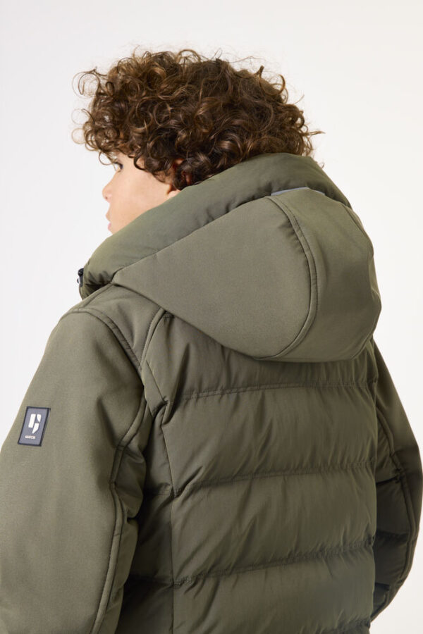 Parka acolchada softshell verde