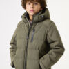 Parka acolchada softshell verde