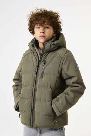 Parka acolchada softshell verde