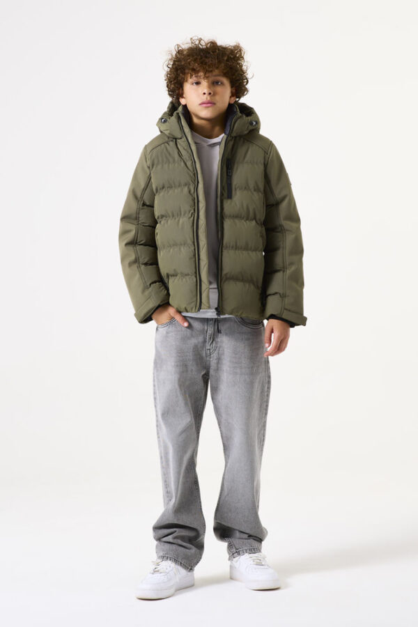 Parka acolchada softshell verde