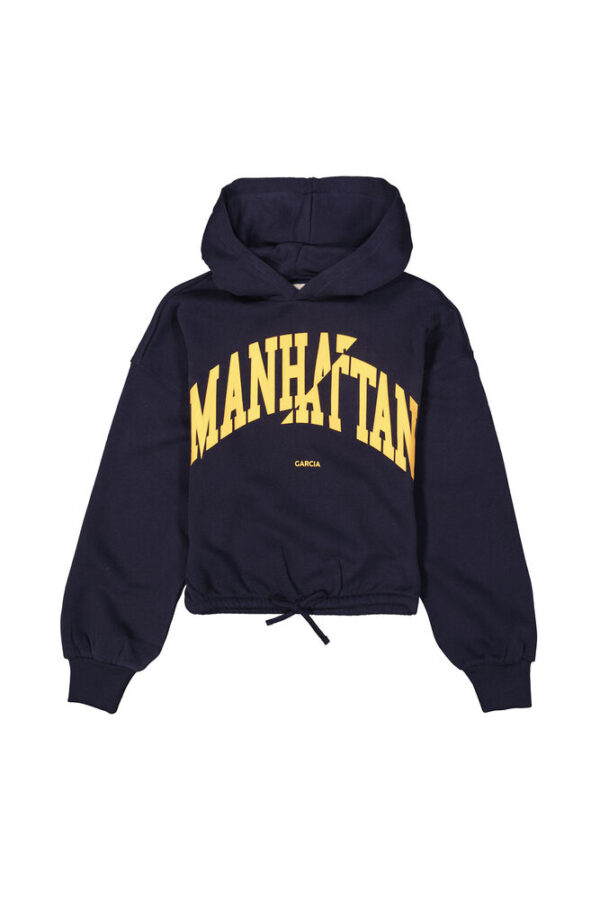 Sudadera con capucha azul oscuro