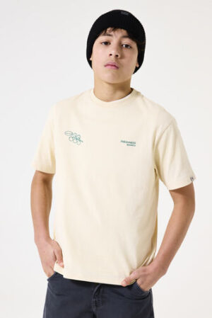 Camiseta con estampado beige