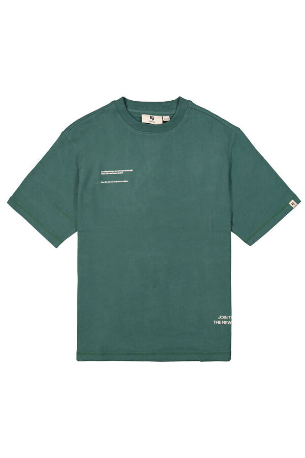 camiseta con estampado verde