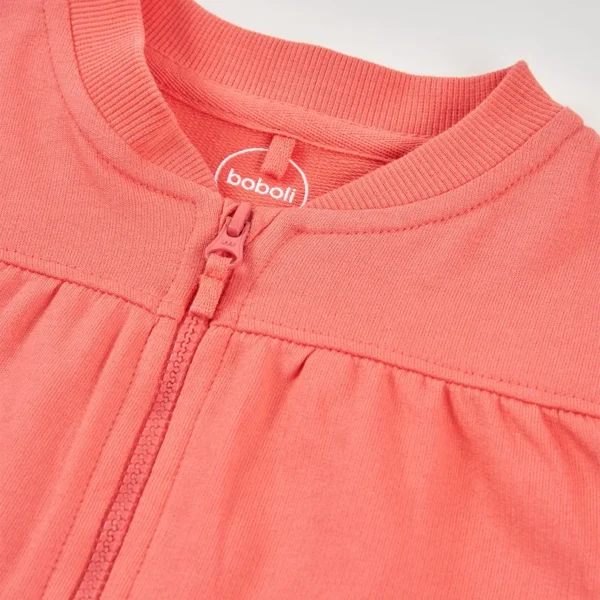 Chaqueta felpa de bebé niña