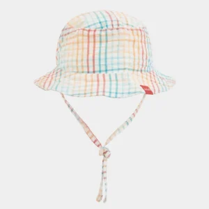 Gorro popelín cuadros de bebé