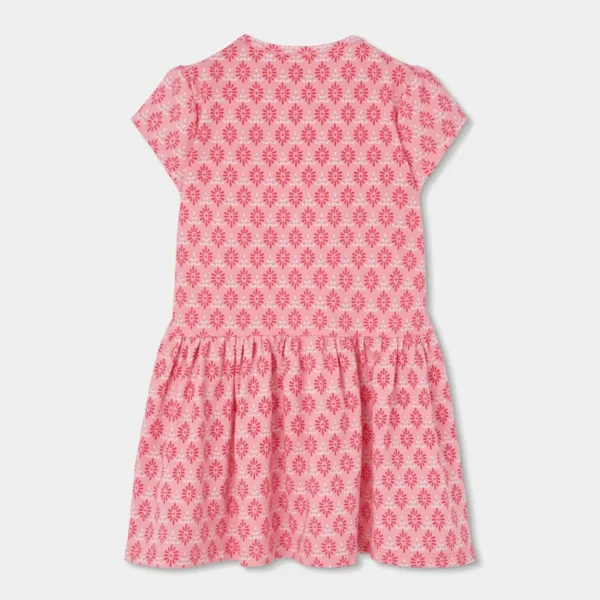 Vestido punto estampado de niña