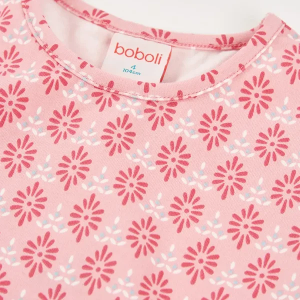 Vestido punto estampado de niña