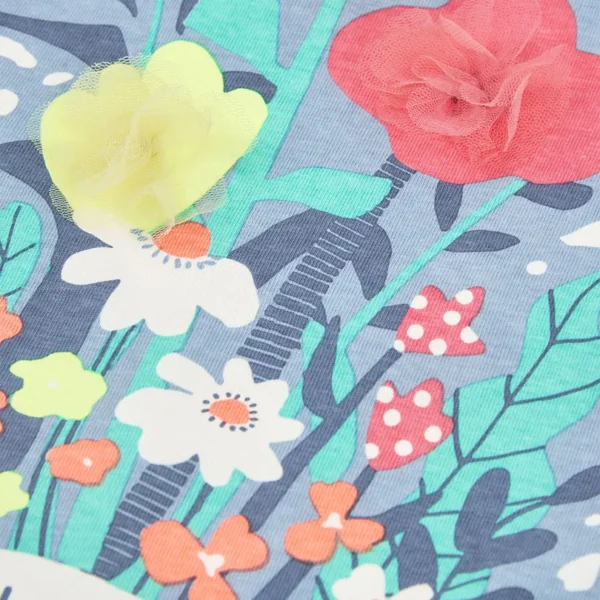 Camiseta punto manga larga de niña