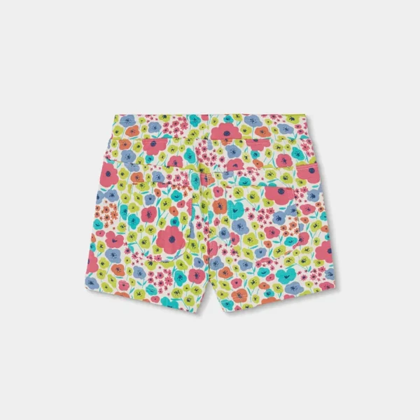 Bermudas felpa flores de niña