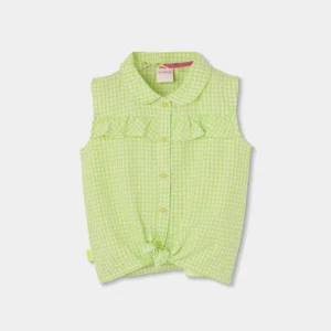Camisa popelín cuadros de niña