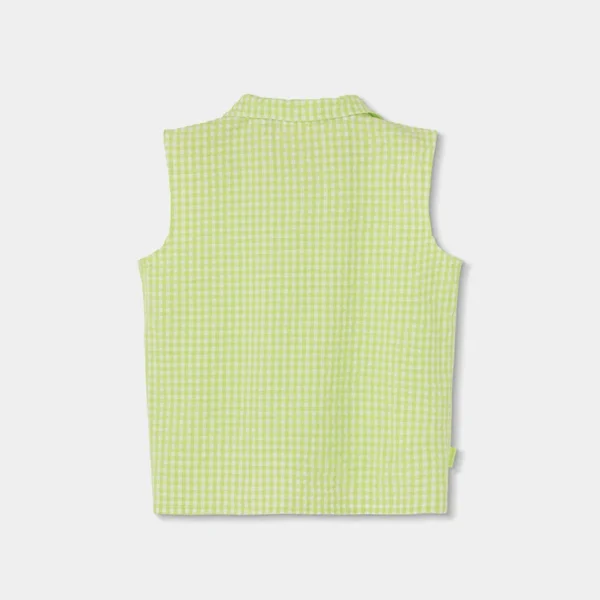 Camisa popelín cuadros de niña