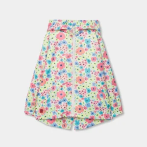 Parka tejido técnico flores de niña