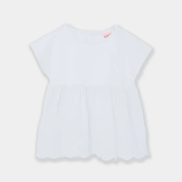 Camiseta punto combinada de niña