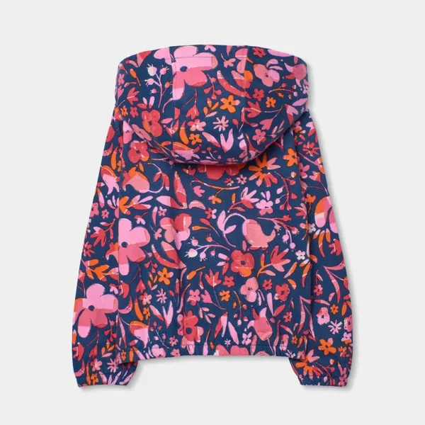 Chaqueta felpa flores de niña