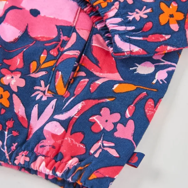 Chaqueta felpa flores de niña