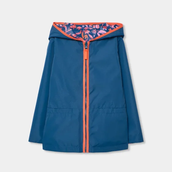 Parka reversible flores de niña