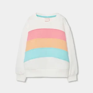 Sudadera felpa con bandas de niña