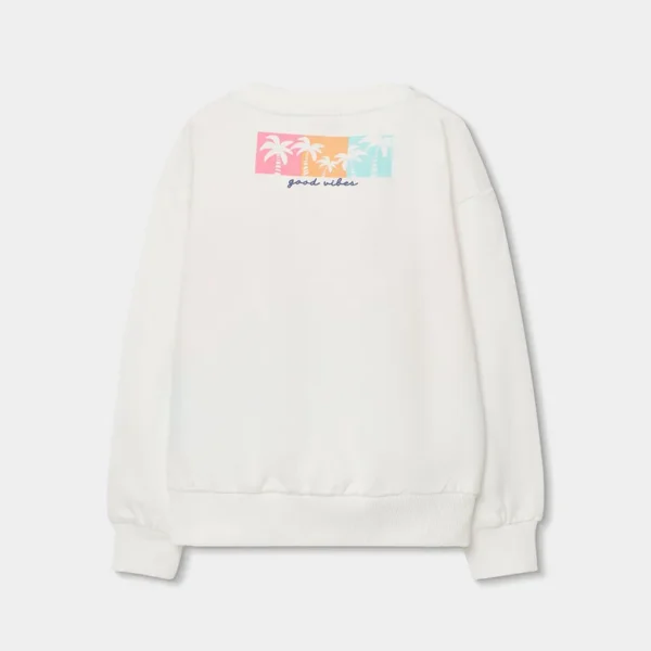 Sudadera felpa con bandas de niña