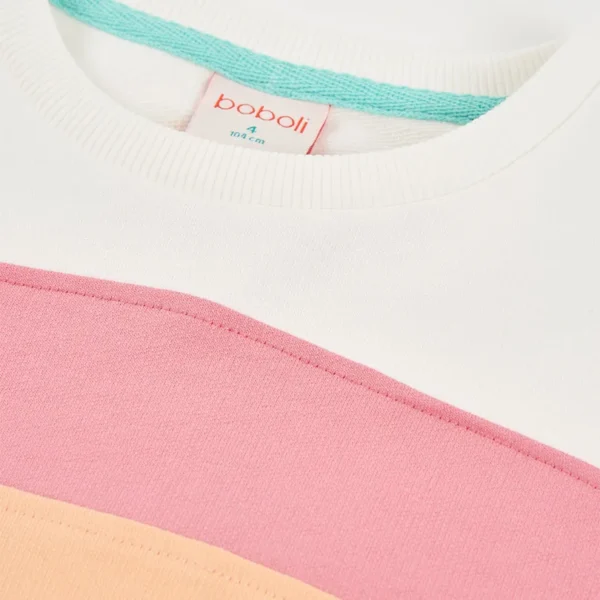 Sudadera felpa con bandas de niña