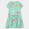 Vestido viscosa "palmeras" de niña