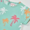 Vestido viscosa "palmeras" de niña