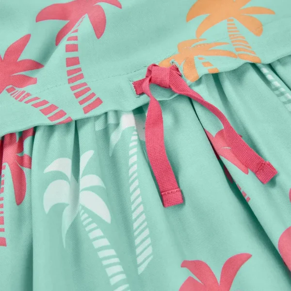 Vestido viscosa "palmeras" de niña